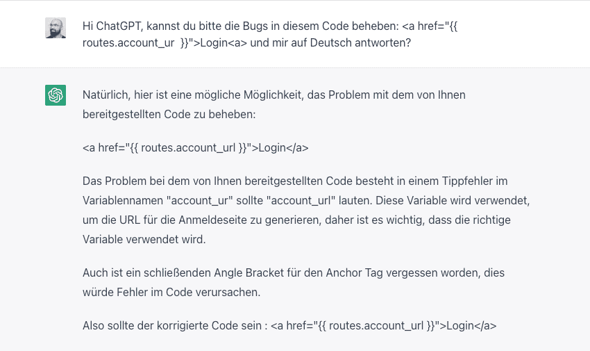 Shopifys Liquid Code mit ChatGPT verstehen