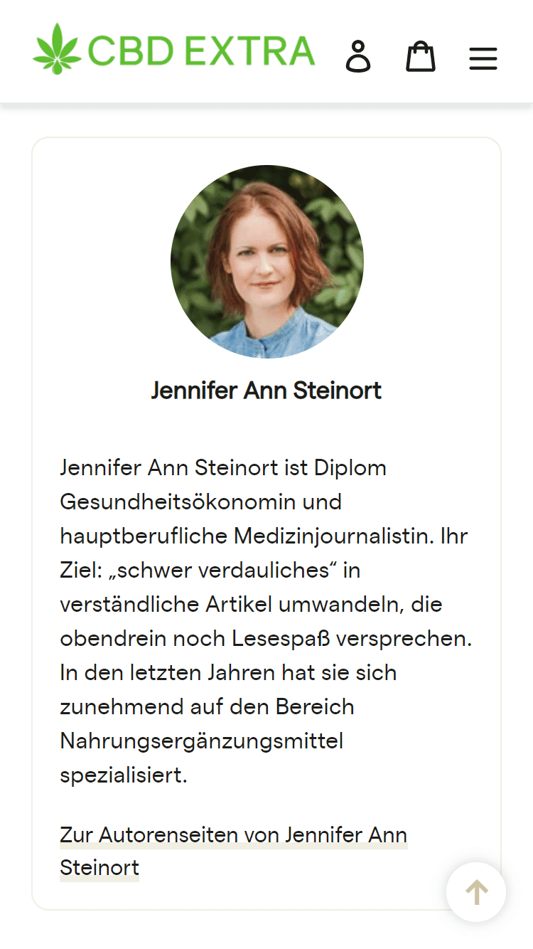 Shopify Blog Artikel: Autoren Info Box