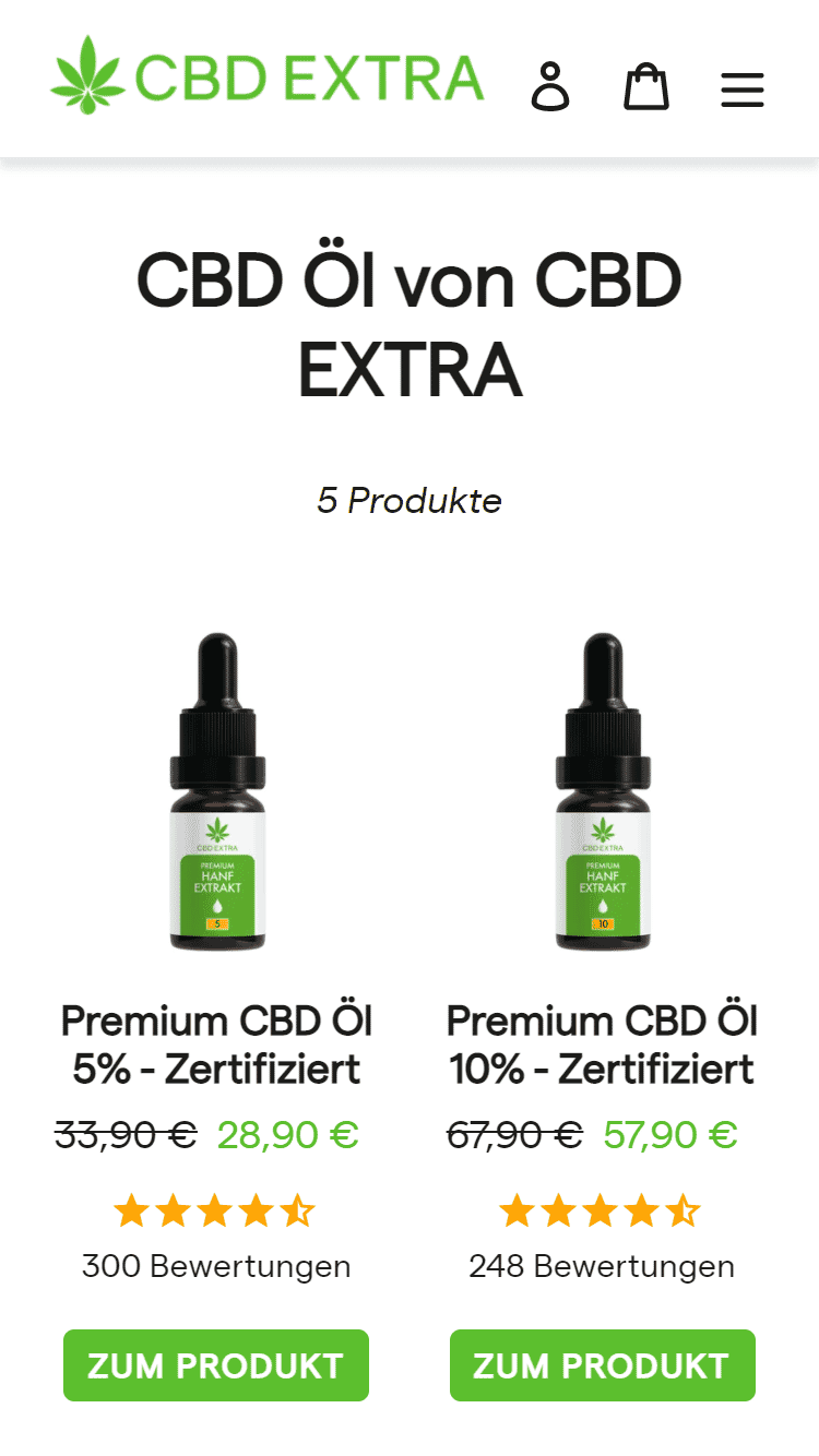 Shopify Collection Template - optimiert für eine bessere Bounce Rate