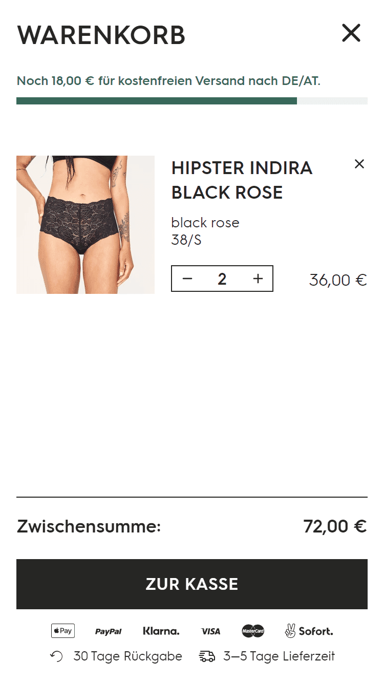 Shopify Warenkorb Free Shipping Bar