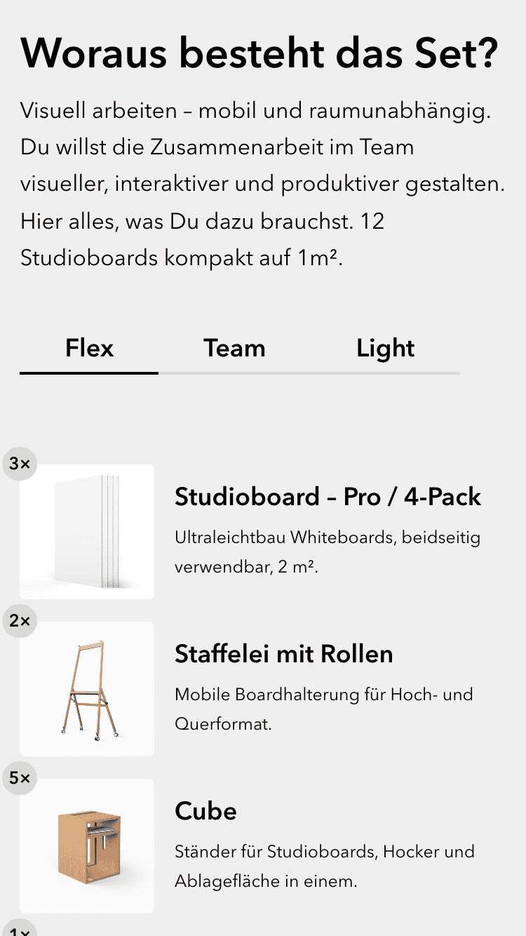 Shopify Produktset Inhalte