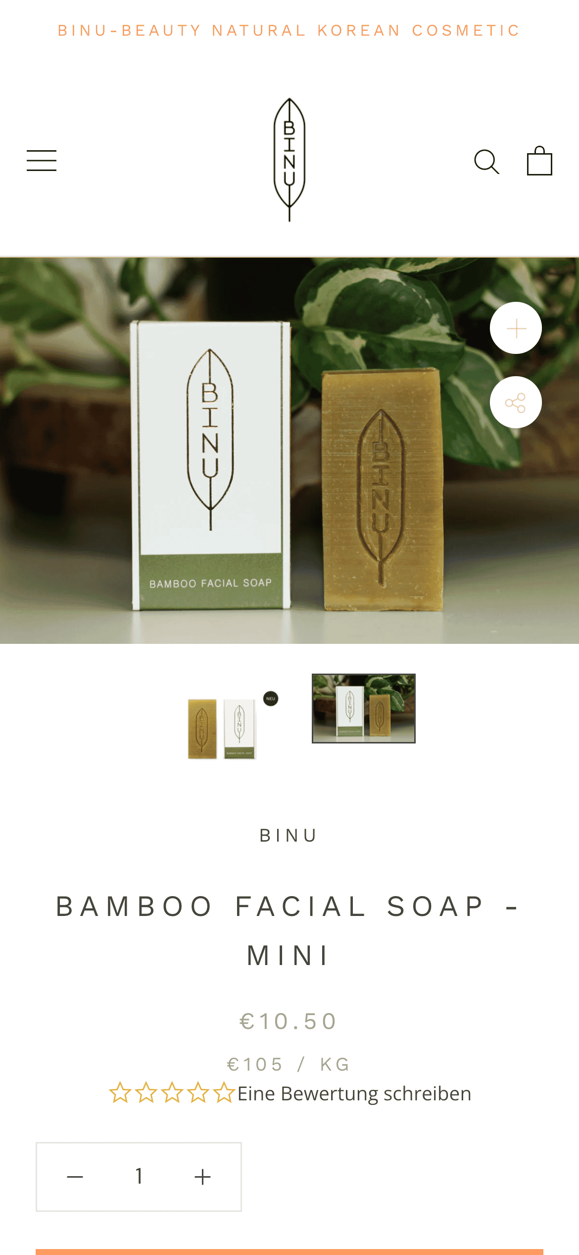 Shopify Beispiel - www.binu-beauty.de